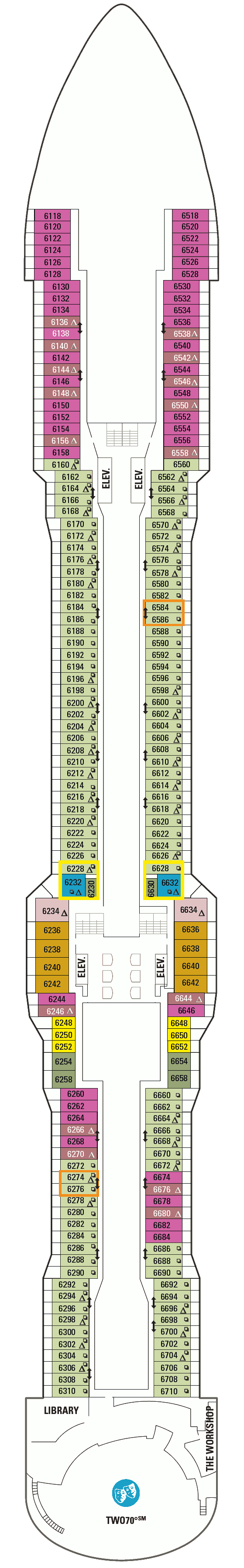 Balcony Cabin 7658 on Ovation of the Seas, Category 2C