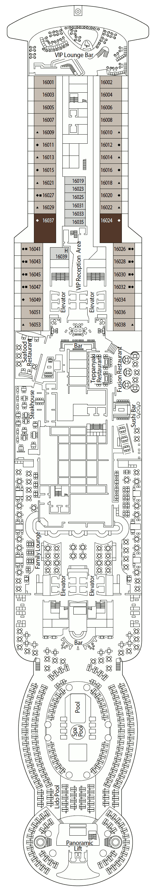 MSC Seaside Deck Plans - Cruiseline.com